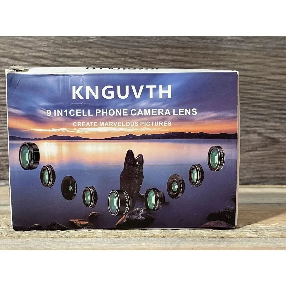 KNGUVTH 9 in 1 universal cell phone camera lens kit